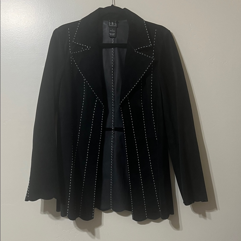 Vintage Leather INC Black Women's Blazer